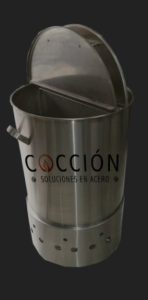 Olla tamalera en acero inoxidable 5