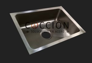 Poceta en acero inoxidable 50 x 37 x 16 cm