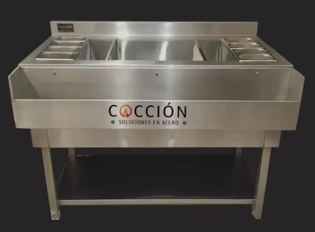 Mesa para cocteles en acero inoxidable